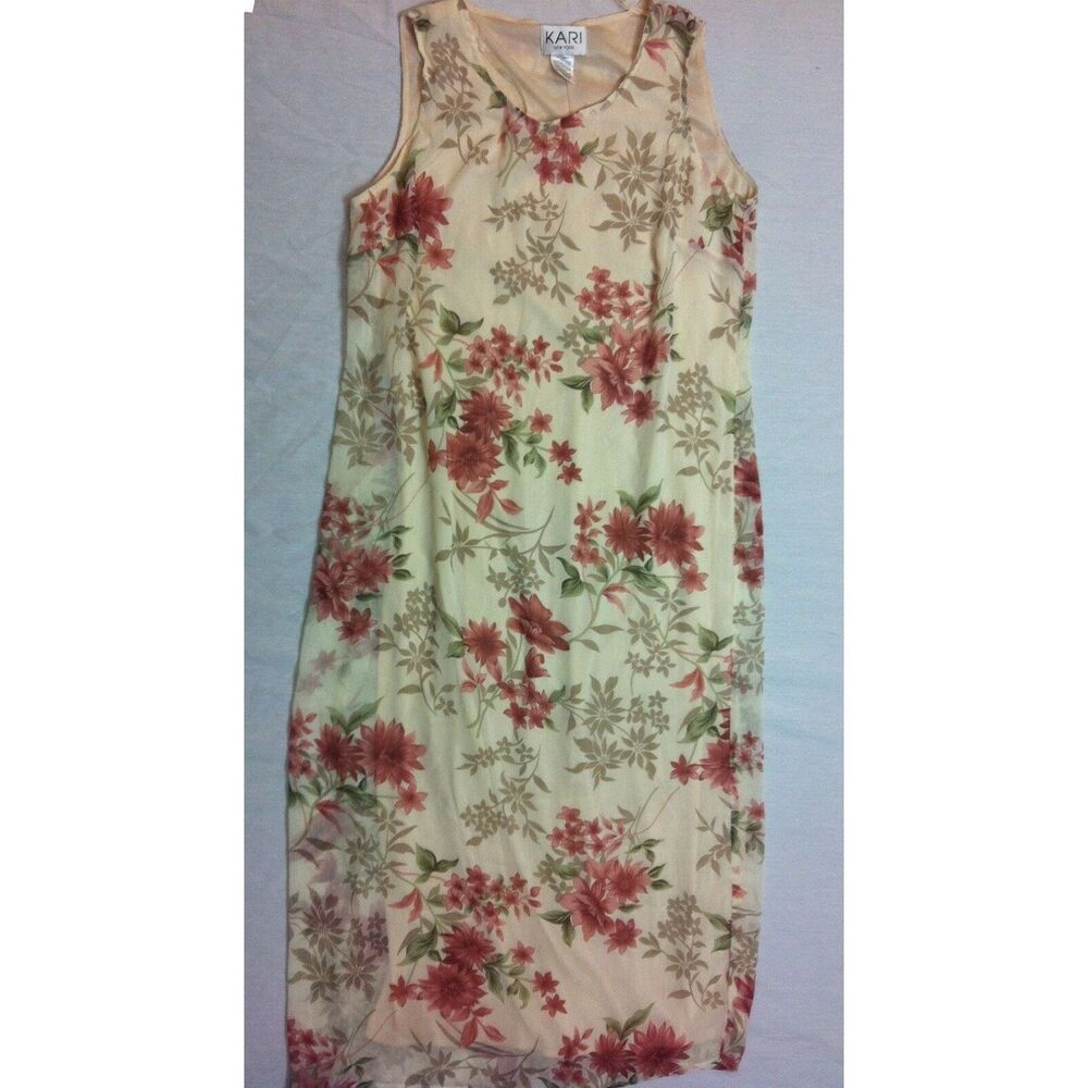 🌎🌎🌎 KARI NEW YORK WOMENS SLEEVELESS DRESS SIZE 16 🌎🌎🌎